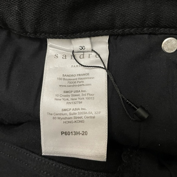 Sandro Paris Dorris Distressed Patchwork Jeans Size 36 - Picture 13 of 14